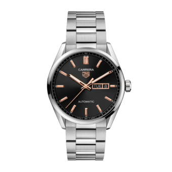TAG HEUER CARRERA Automatic Watch - Diameter 41 mm ROSE GOLD ACCENTS